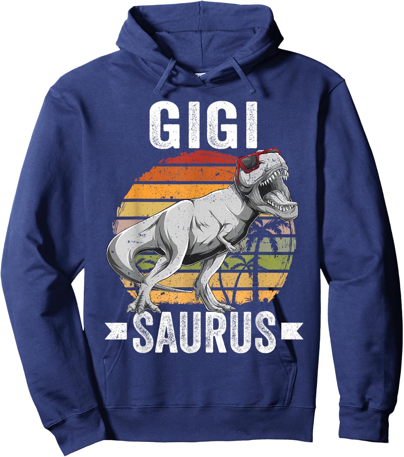Gigi Saurus Dinosaur Gigisaurus Family Matching T Rex Hoodie - Hoodie | Navy