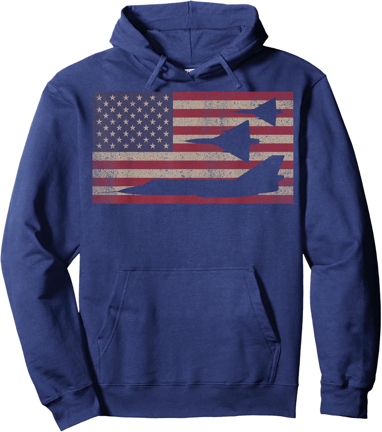 F-106 Delta Dart Fighter Plane USA America Flag Gift Hoodie - Hoodie | Navy