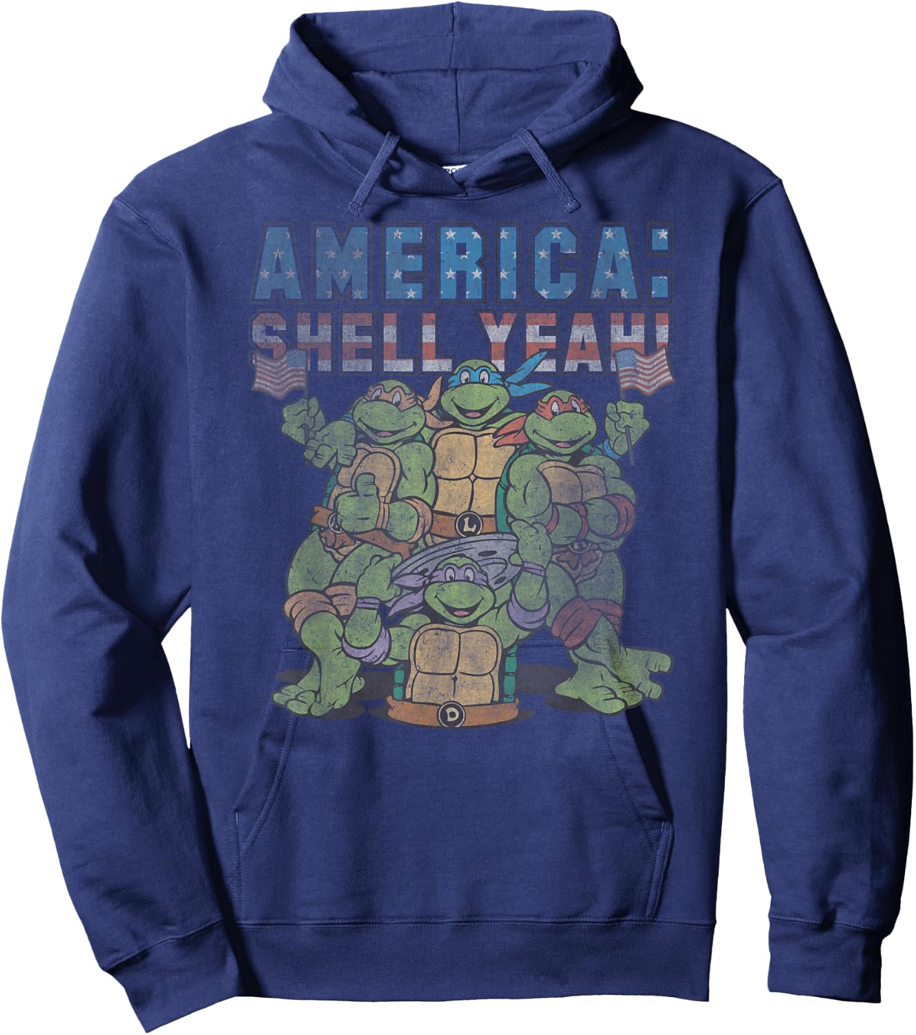 TMNT America: Shell Yeah! Group Shot Hoodie - Hoodie | Navy