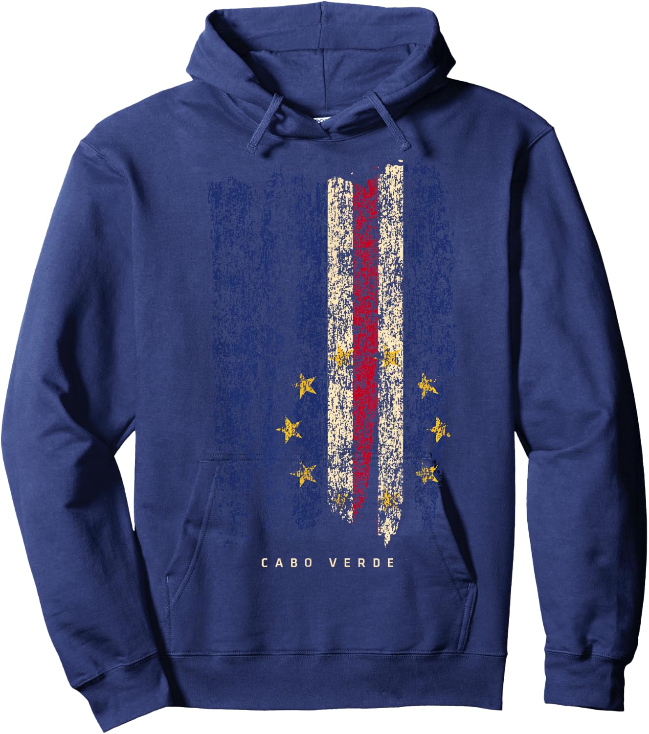 Vintage Cape Verde Retro Cabo Verde Flag Shirt Hoodie - Hoodie | Navy