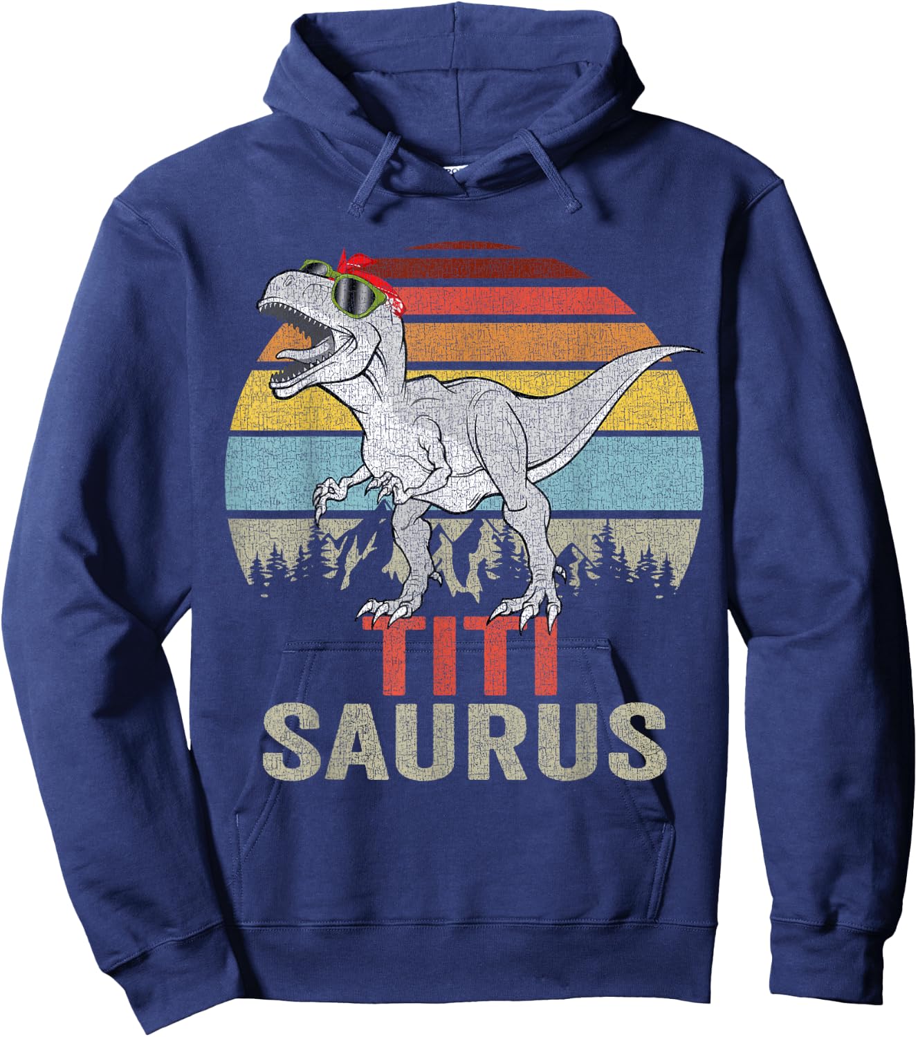 Titisaurus T Rex Titi Saurus Family Matching Dinosaur Women Hoodie - Hoodie | Navy