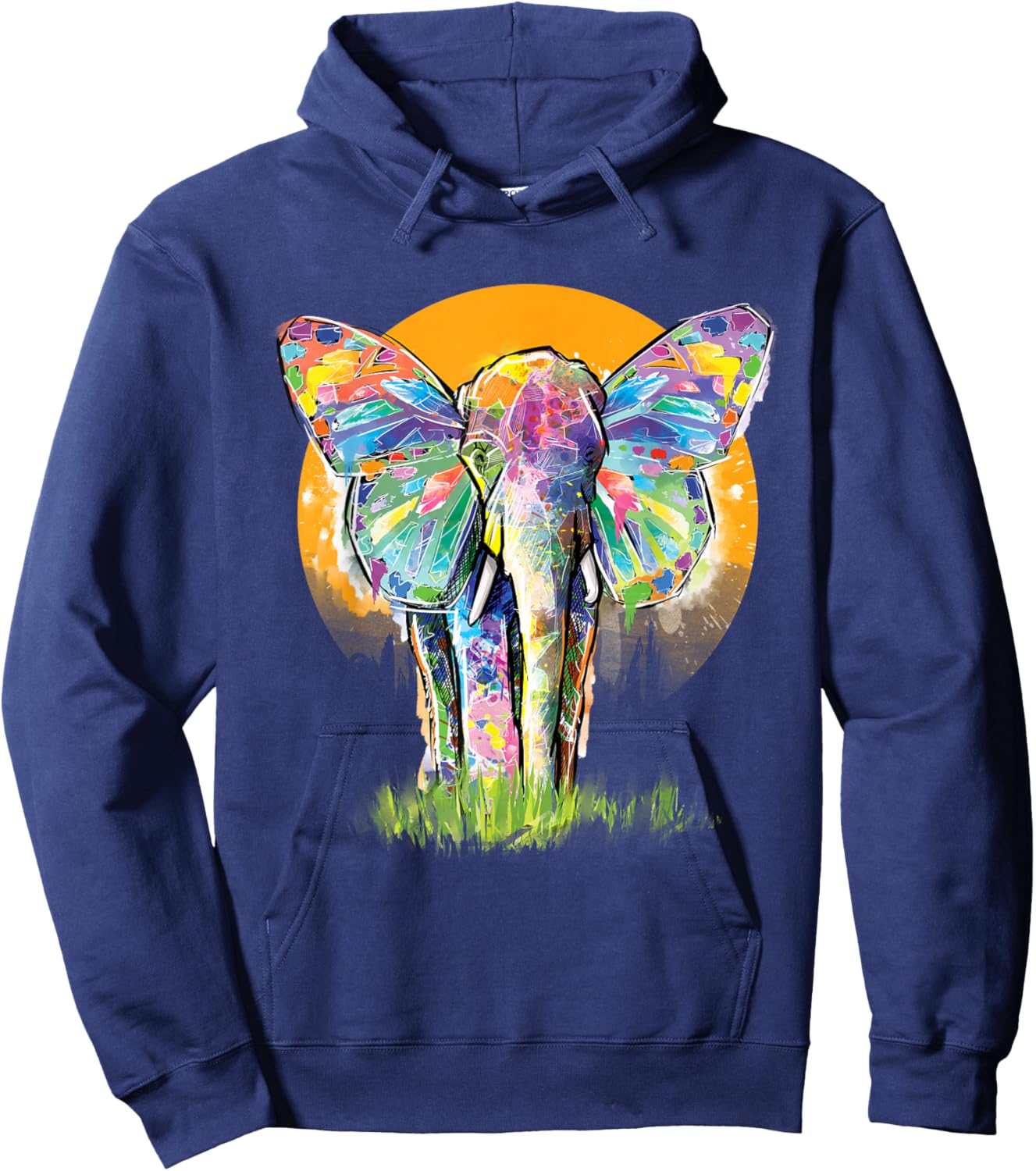 Elephant Shirt Men Women Elephant Lover Graphic Elephant Hoodie - Hoodie | Navy
