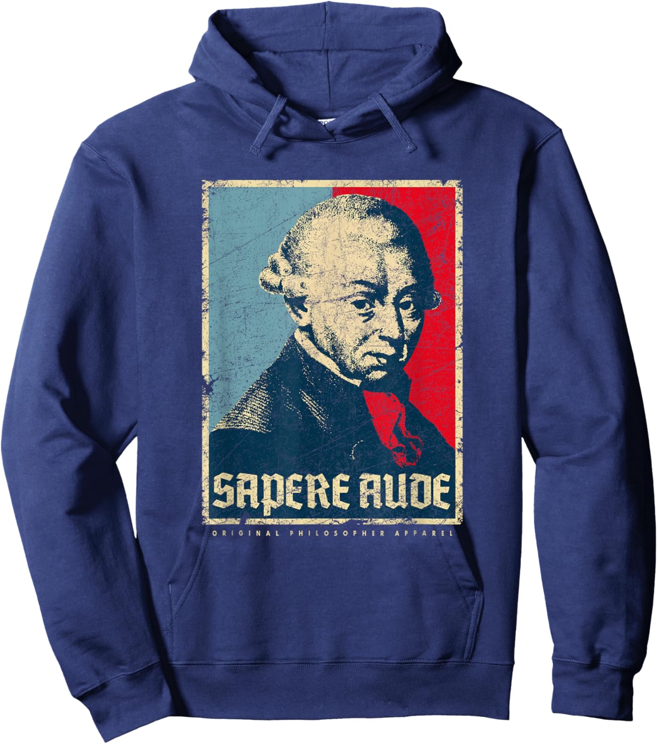 Sapere Aude Immanuel Kant Transcendental Philosophy Vintage Hoodie - Hoodie | Navy