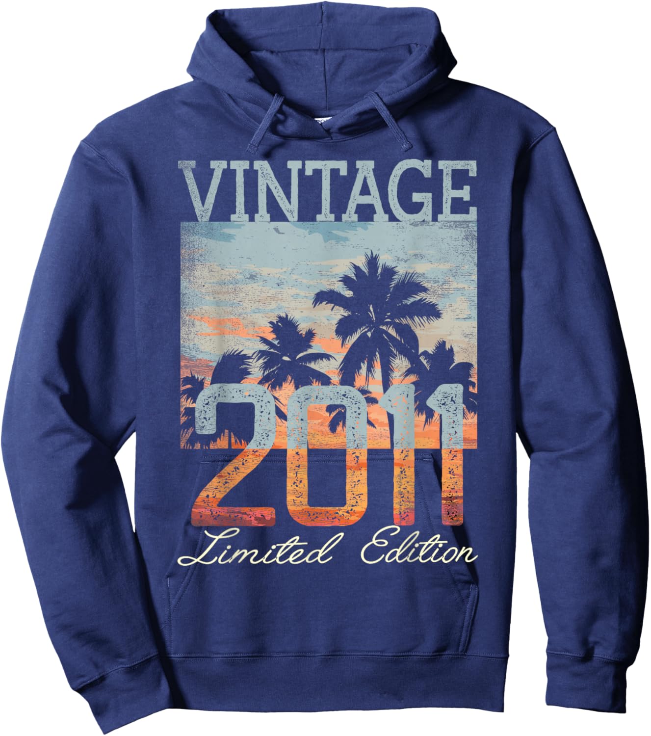 Vintage 2011 Limited Edition 14th Birthday 14 Year Old Gifts Hoodie - Hoodie | Navy
