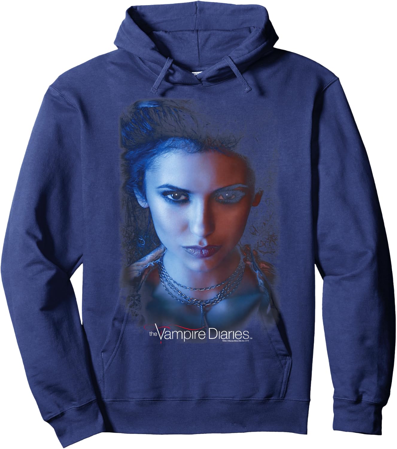 Warner Bros. Vampire Diaries Elena -Adults Black , Small, Short Sleeve Hoodie - Hoodie | Navy
