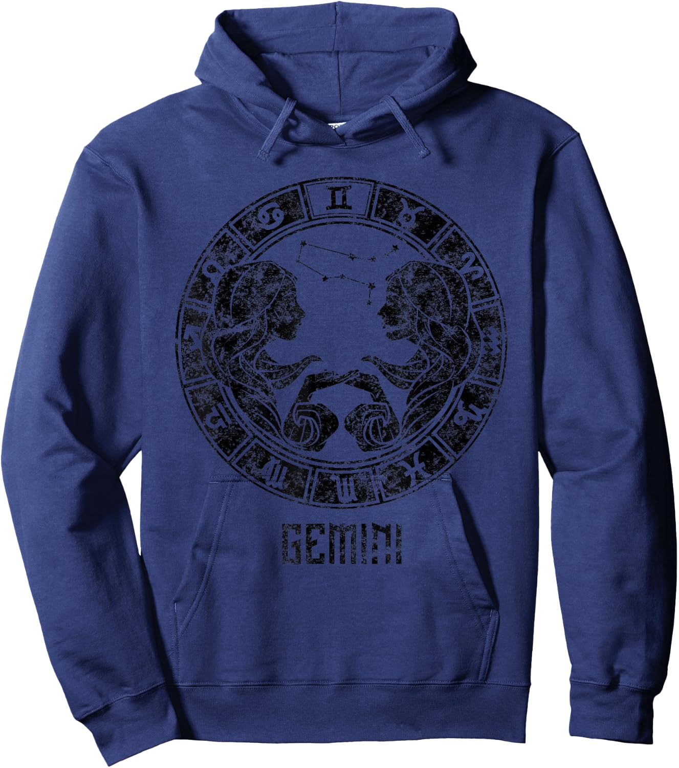 Gemini Zodiac Sign May June Birthday Symbol Stars Hoodie - Hoodie | Navy