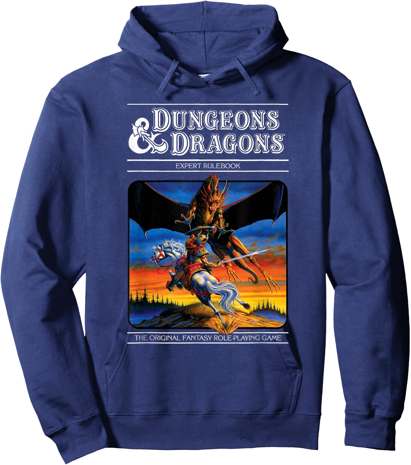 Dungeons & Dragons Vintage Expert Rulebook Small Hoodie - Hoodie | Navy