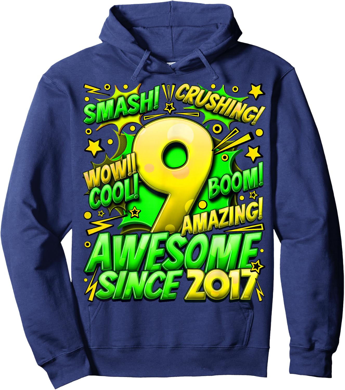 9 Year Old Gifts for Boys 9th Birthday Boy 9 Year Old Boy Hoodie - Hoodie | Navy