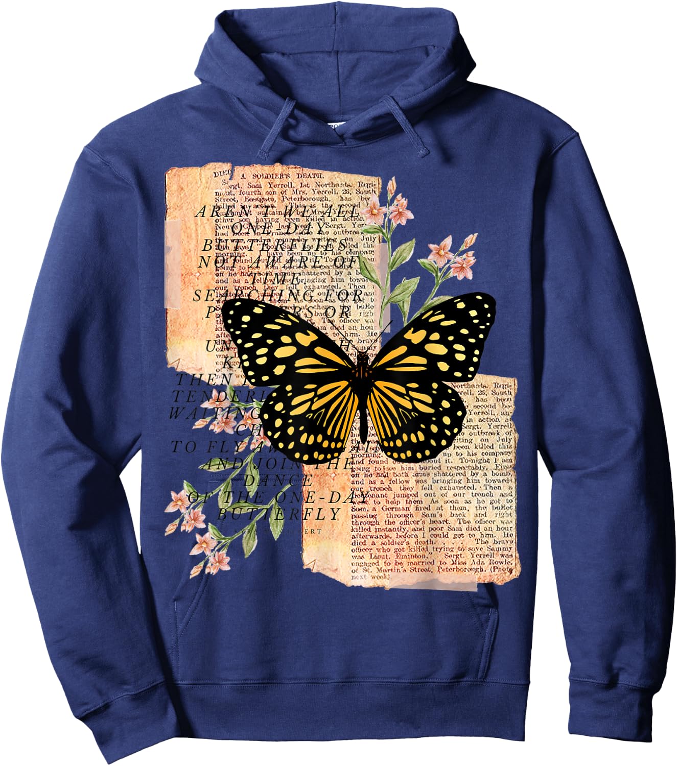 One Day Butterflies Hoodie - Hoodie | Navy