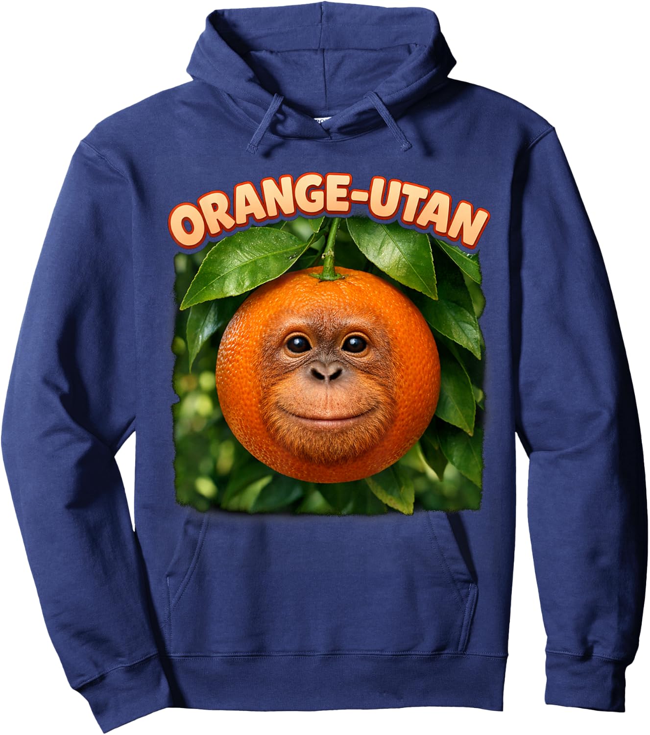 Orange-utan Monkey Orange Orangutan Meme Sarcasm Funny Humor Hoodie - Hoodie | Navy