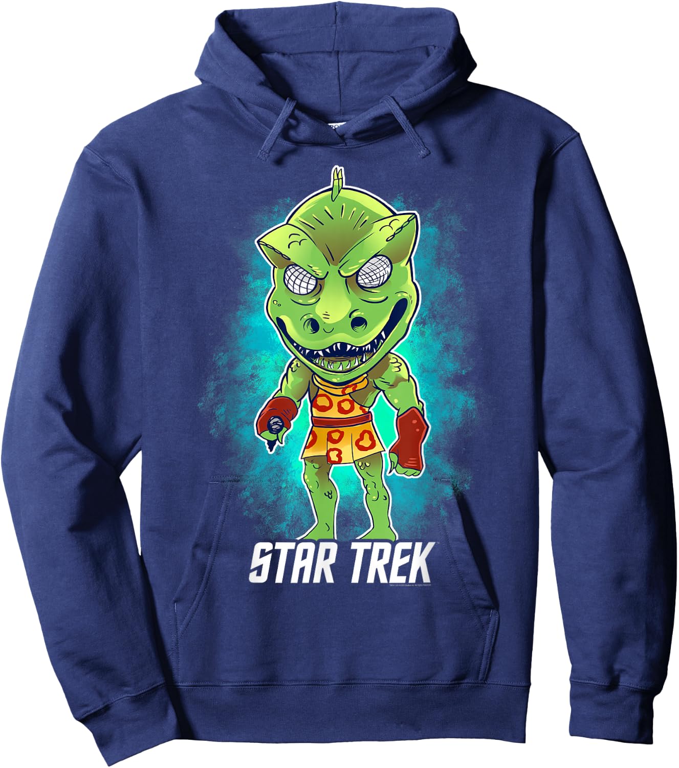 Star Trek Original Series Gorn Posing Chibi Hoodie - Hoodie | Navy