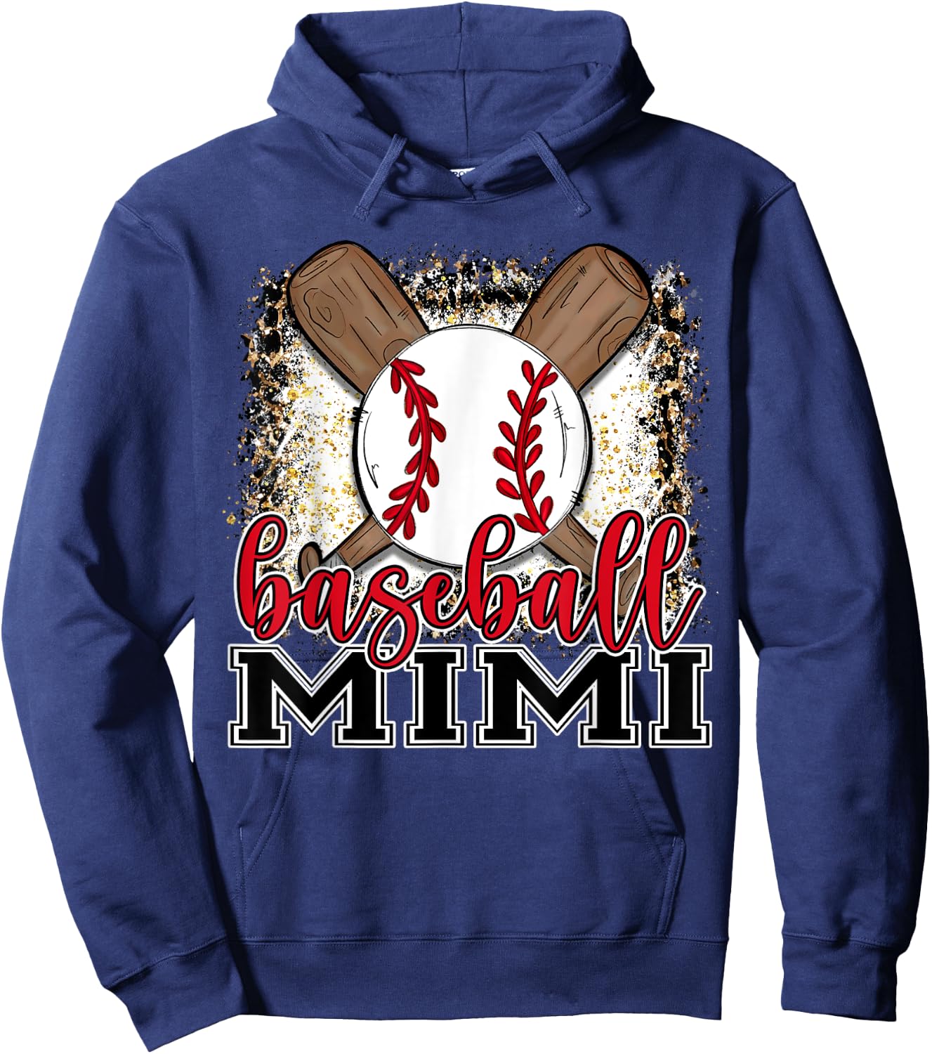 Baseball Mimi Leopard Baseball Lovers Family Matching Hoodie - Hoodie | Navy