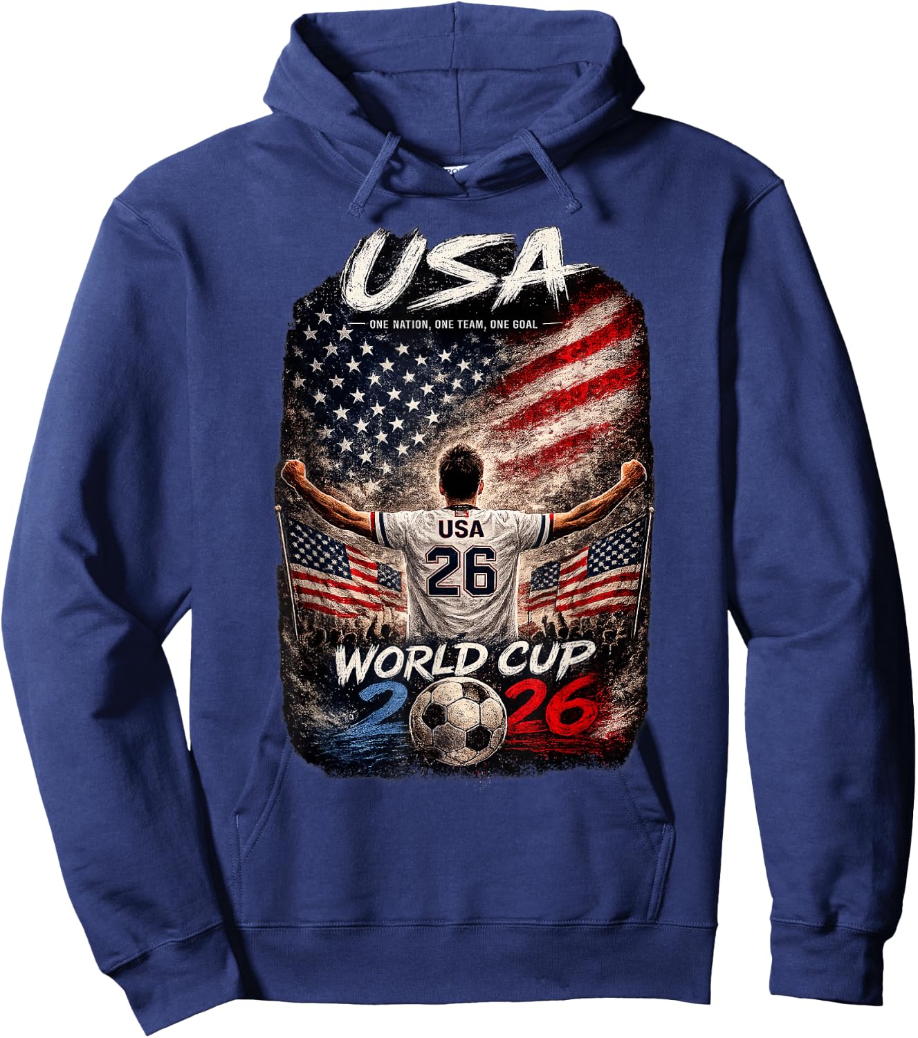 Soccer Football - World Cup 2026 USA Winner Hoodie - Hoodie | Navy