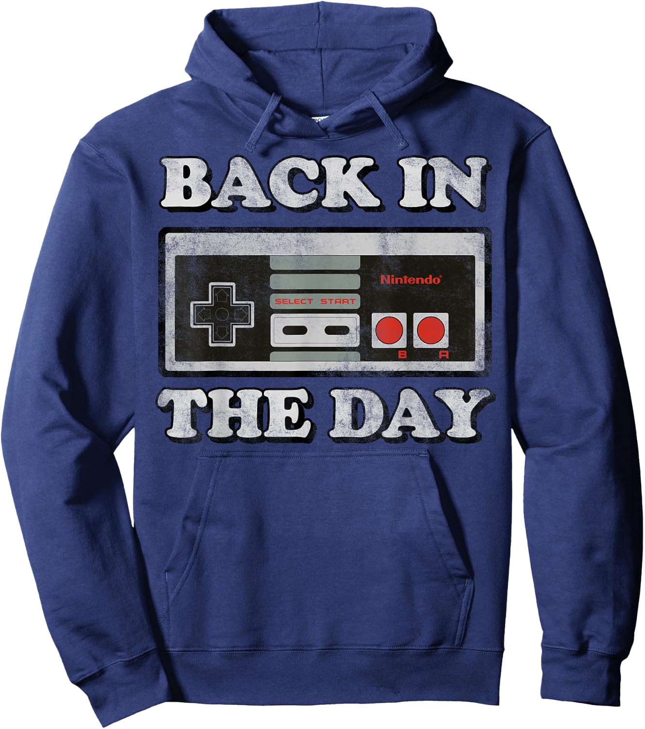 Nintendo NES Controller Back In The Day Graphic Hoodie - Hoodie | Navy