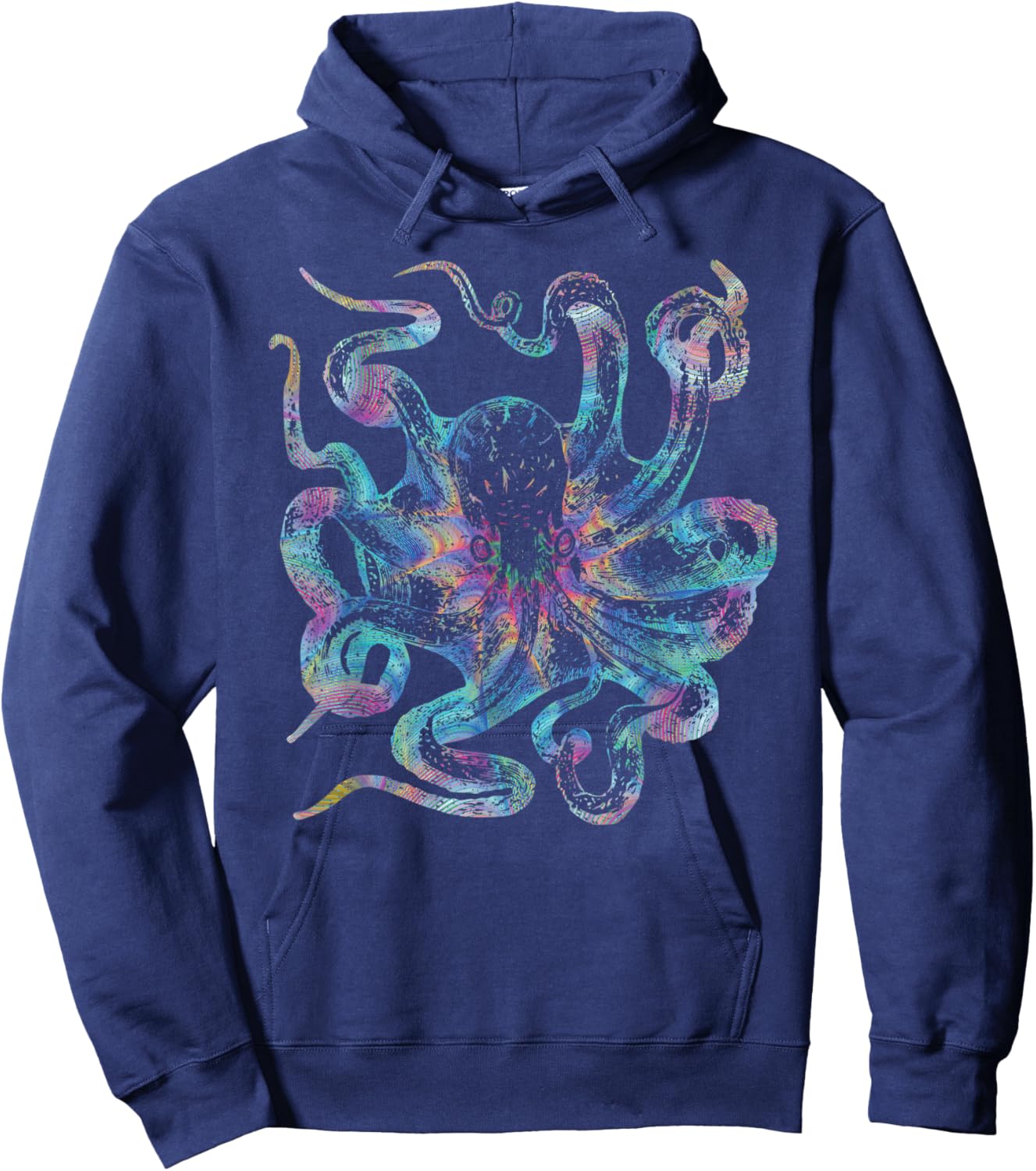 Psychedelic Octopus Gift - Colorful Trippy Kraken Ocean Sea Hoodie - Hoodie | Navy