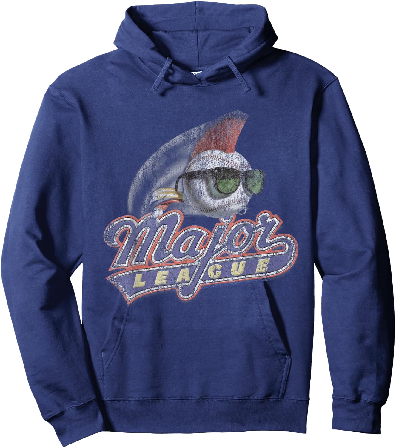 Major League Distressed Logo Small Hoodie - Hoodie | Navy