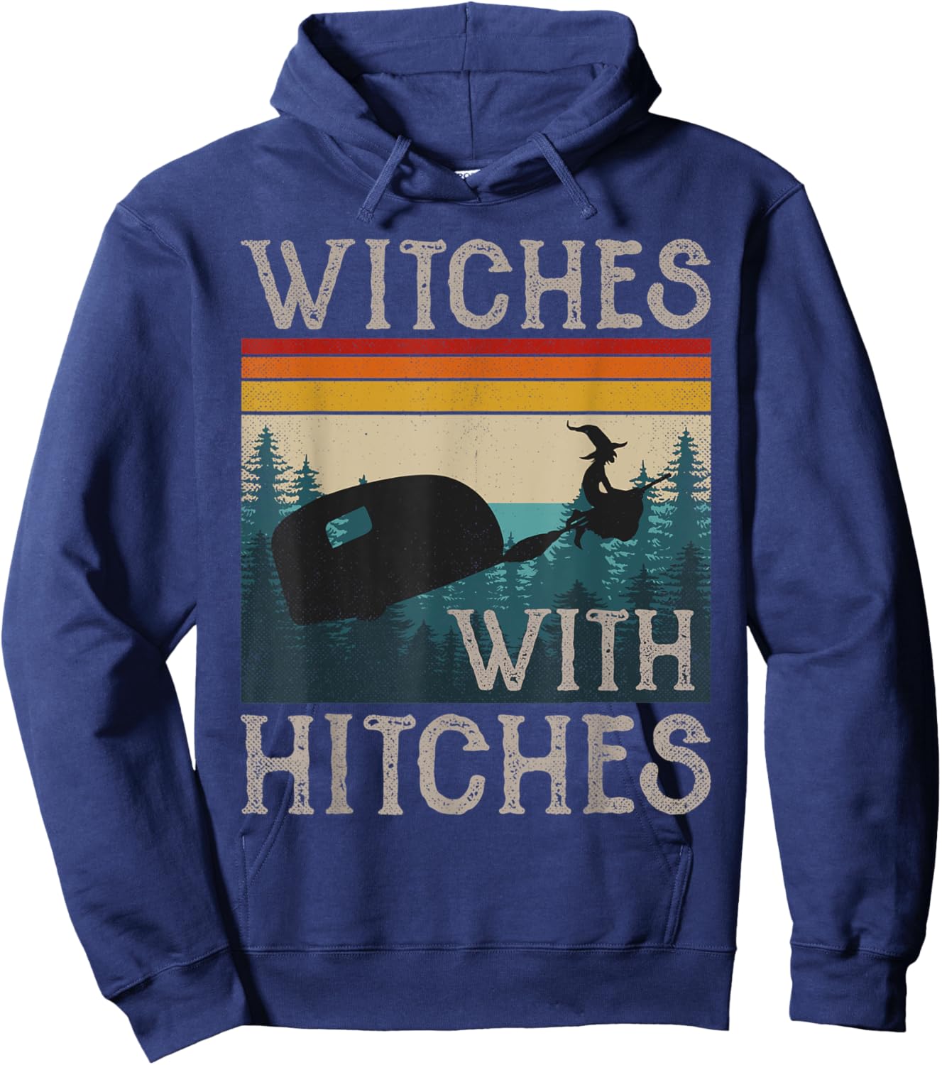 Witches With Hitches RV Camping Funny Halloween Gift Women Hoodie - Hoodie | Navy