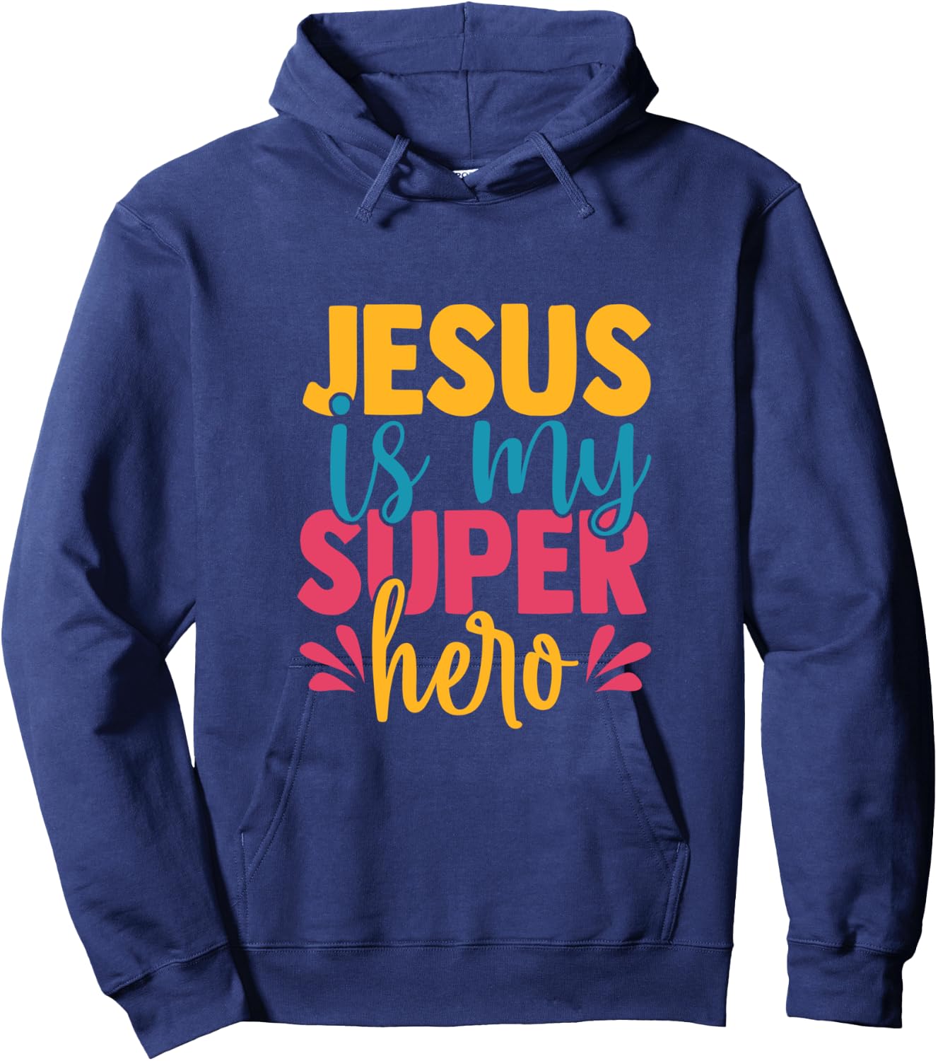 Jesus is my superhero christian Kids Cute Powerful Love God Hoodie - Hoodie | Navy