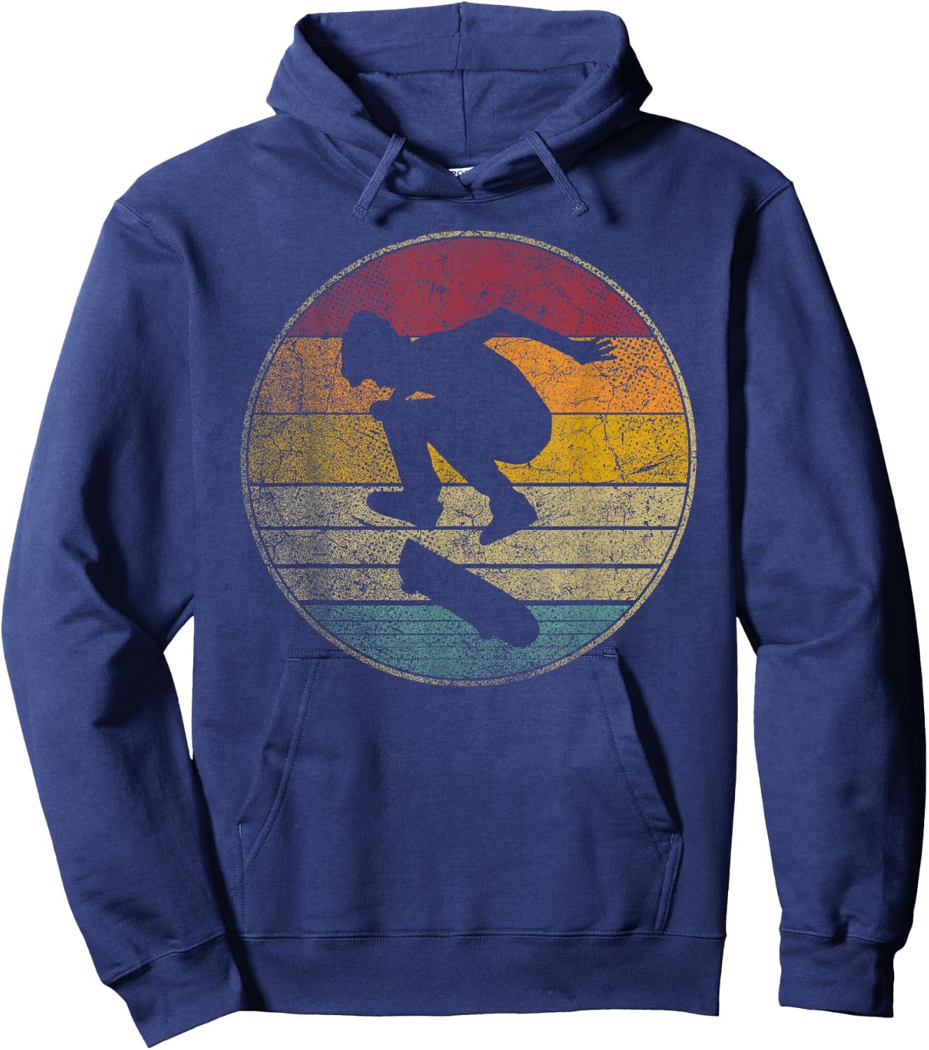 Skateboard Shirt Skate Vintage Retro 70s 80s 90s Gift Love Hoodie - Hoodie | Navy
