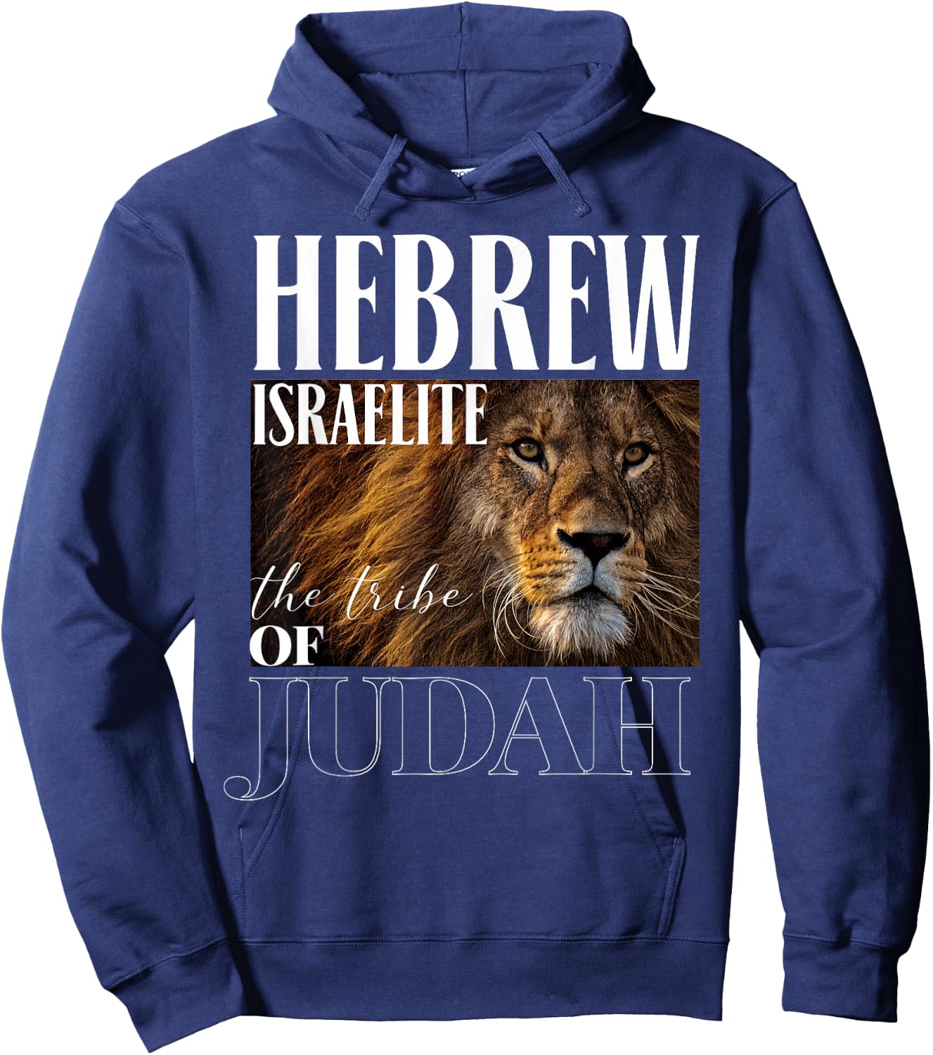 Hebrew Israelite Lion of Judah Jewish Jew Gift Hoodie - Hoodie | Navy