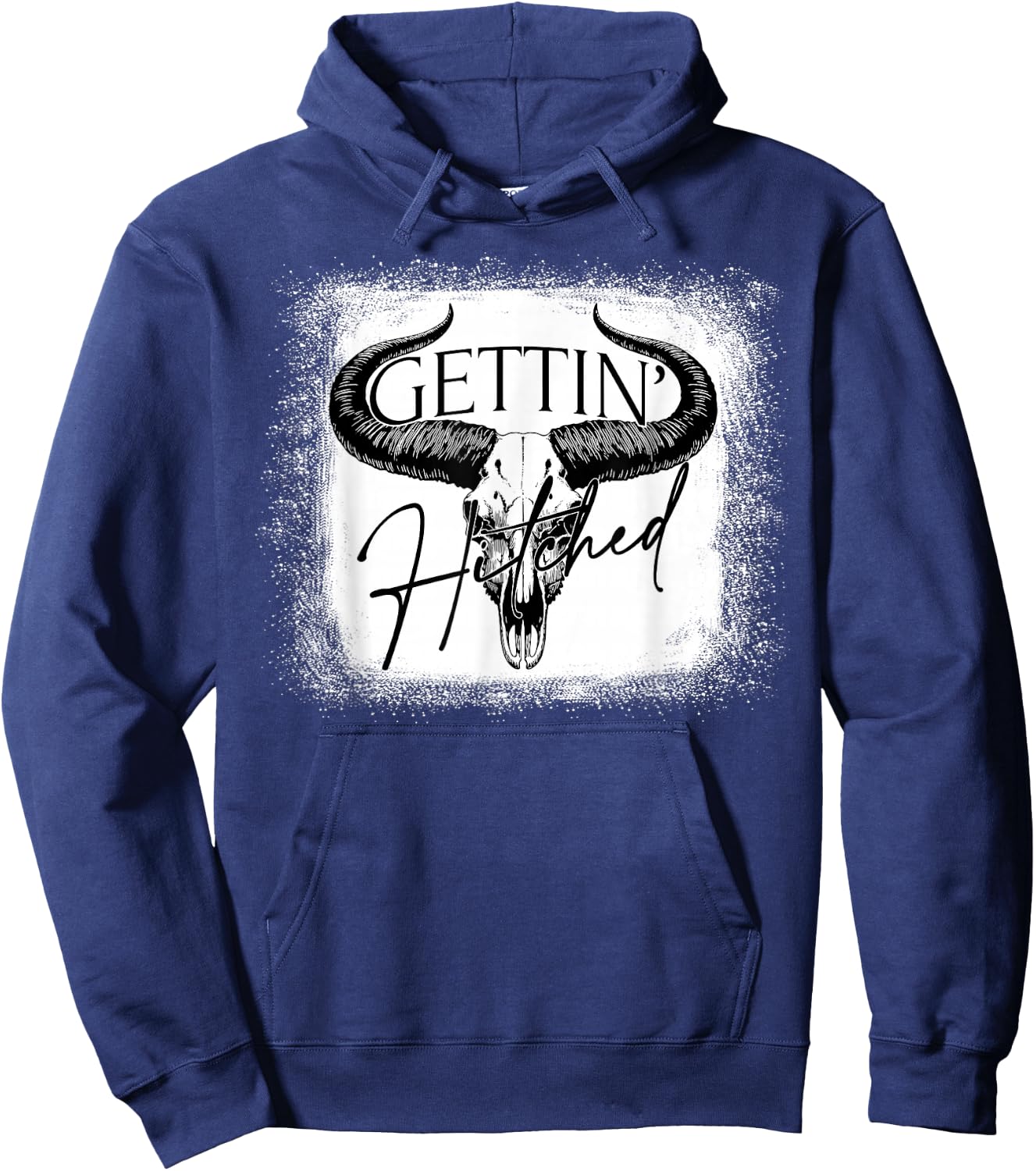 Getting Hitched Team Bride Western Cowgirls Bachelorette Hoodie - Hoodie | Navy