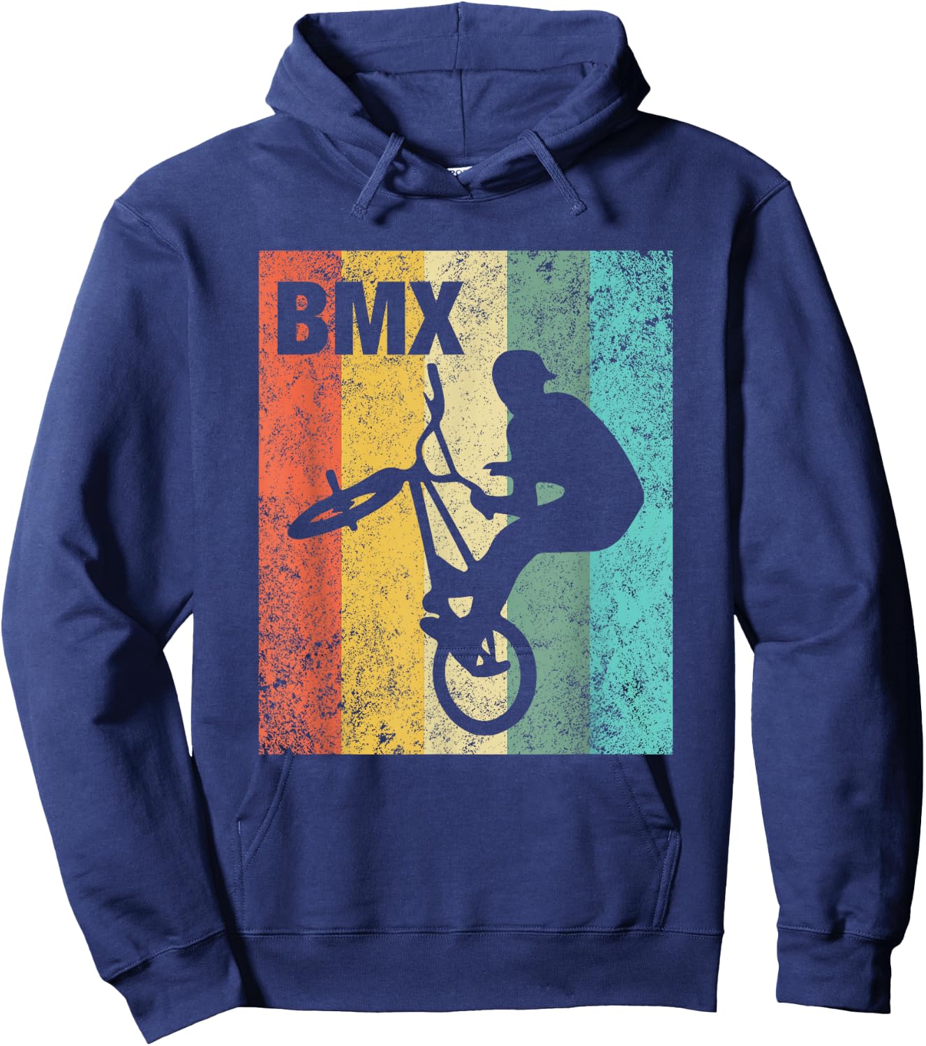 Vintage BMX Rider - Bicycle Stunt Racing Gift Hoodie - Hoodie | Navy