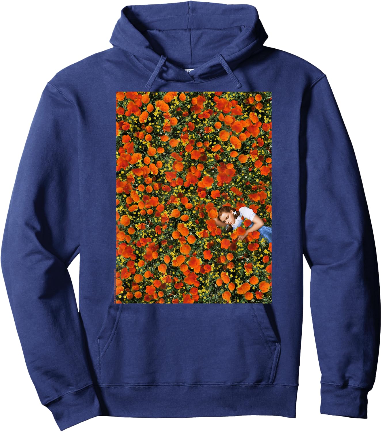 Wizard of Oz Dorothy Poppy Field Photo Vintage Movie Hoodie - Hoodie | Navy