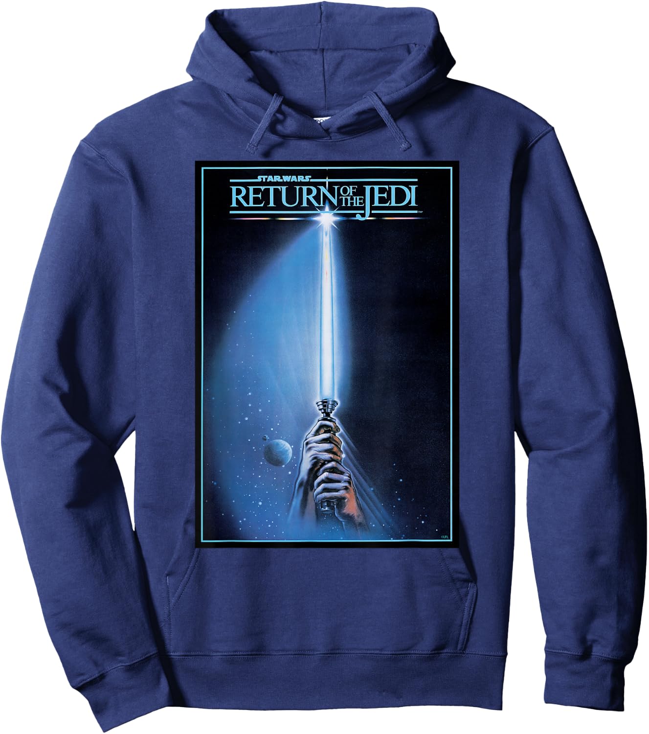 Star Wars Return of the Jedi Lightsaber Movie Poster Hoodie - Hoodie | Navy
