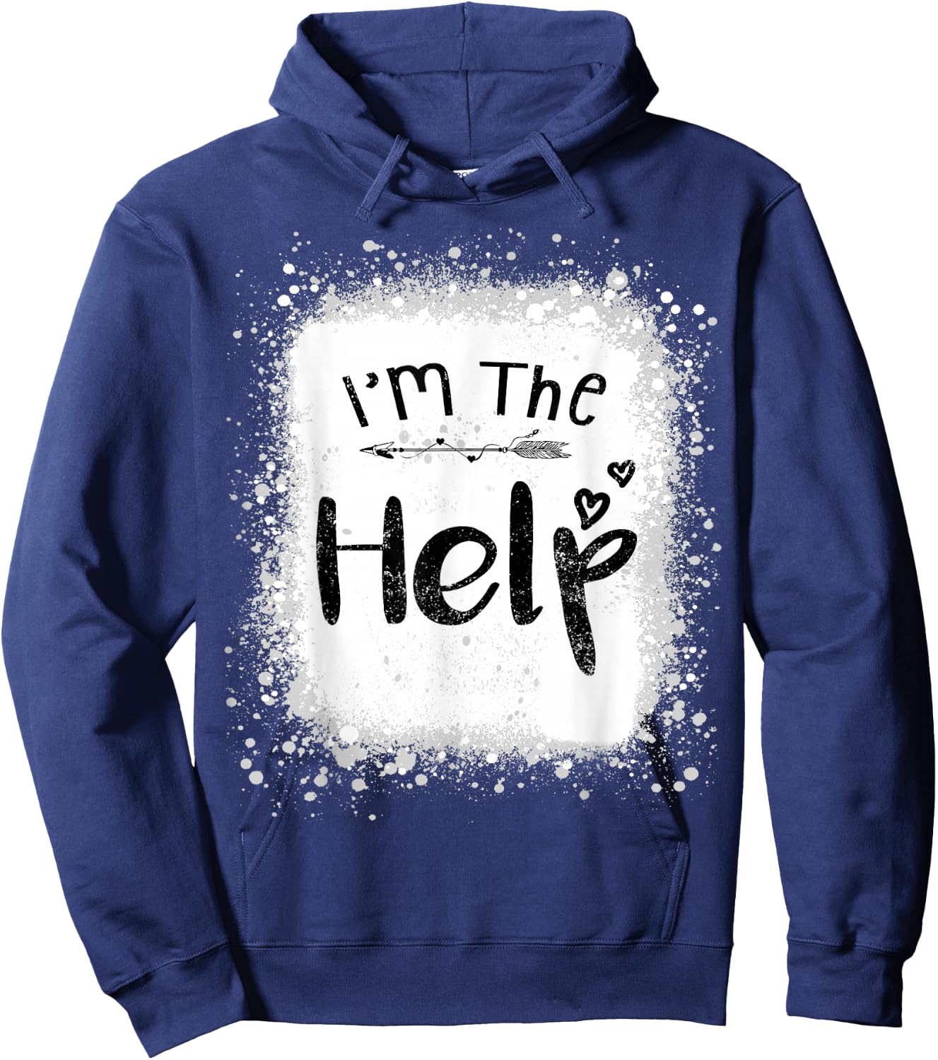 I'm the help funny bestie couples tie dye best friend group Hoodie - Hoodie | Navy