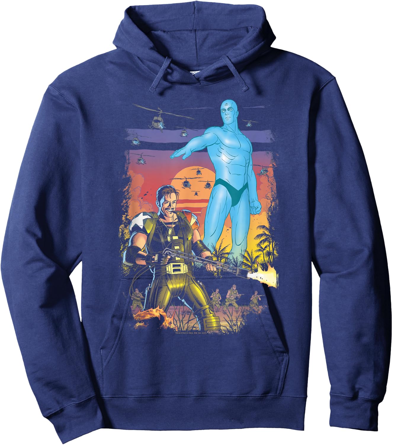 DC Comics Watchmen Winning the War Adult , Black, Small Hoodie - Hoodie | Navy