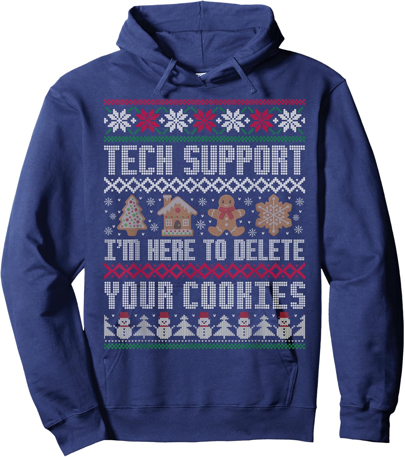 Funny Christmas Tech Support Shirt Computer Programmer Gifts Hoodie - Hoodie | Navy