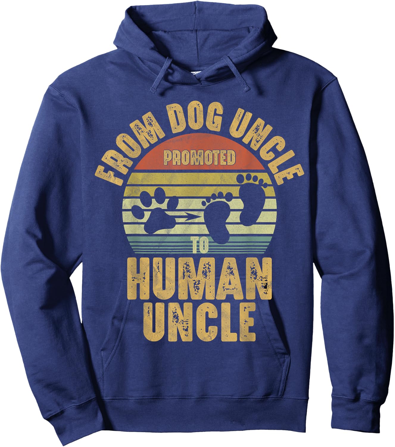 Promoted from Dog Uncle to Human Uncle Hoodie - Hoodie | Navy