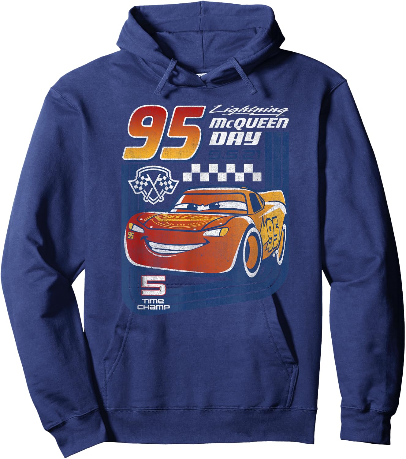 Disney Pixar Cars Lightning McQueen Trading Card Small Hoodie - Hoodie | Navy