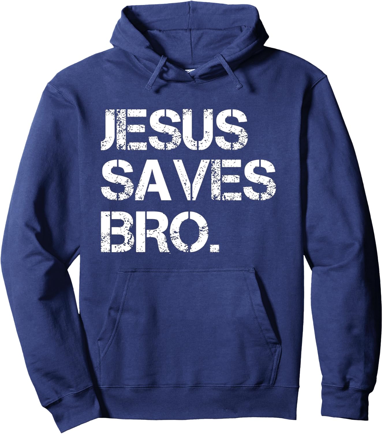 Jesus Saves Bro - Vintage Funny Christian Religion Hoodie - Hoodie | Navy