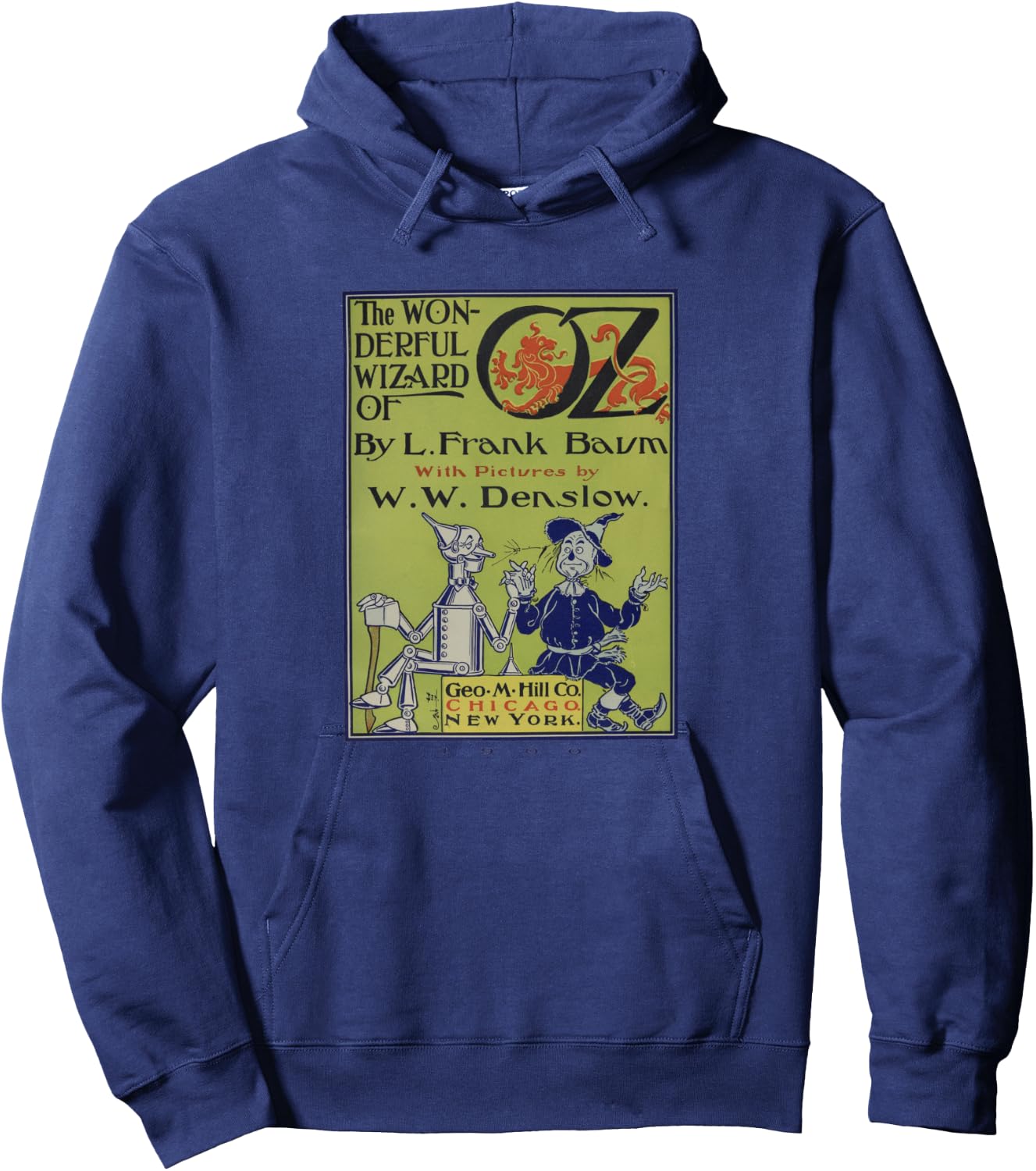 Vintage Scarecrow & Tin Man Vintage Wizard of OZ Book Poster Hoodie - Hoodie | Navy