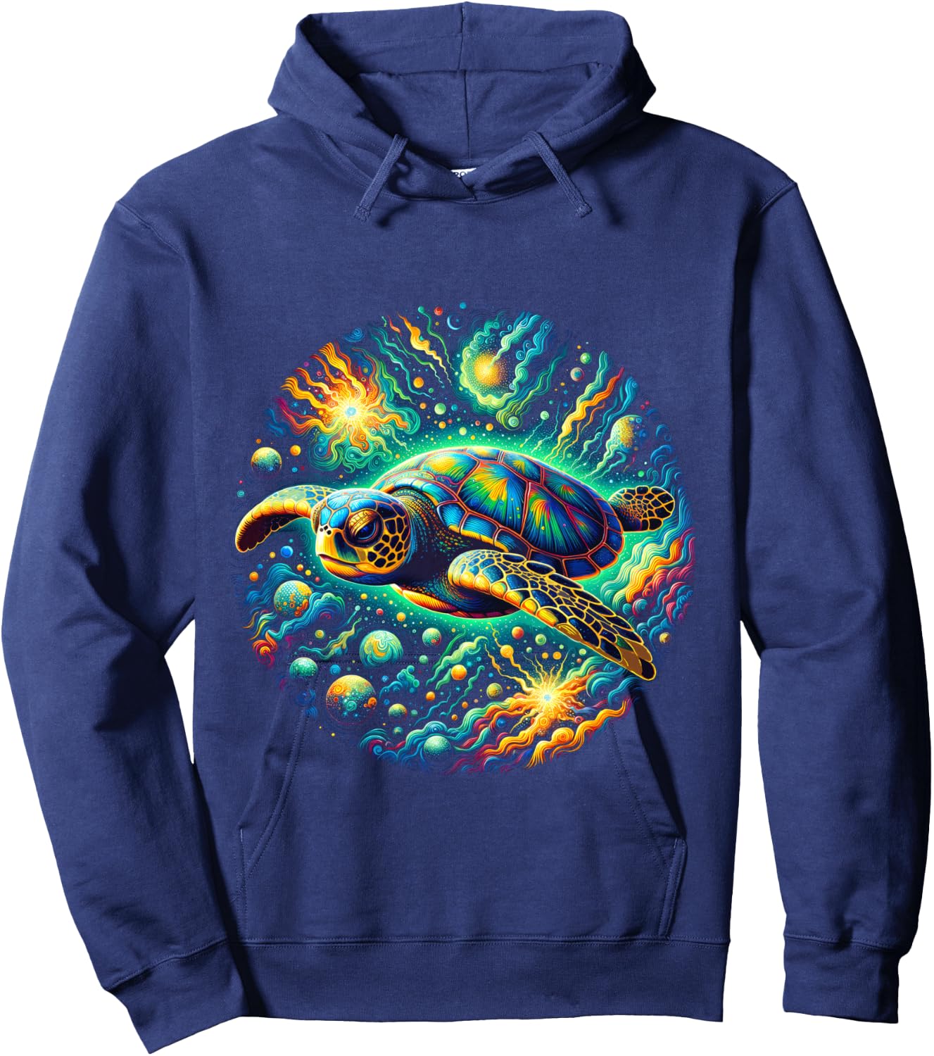 Sea Turtle Beach Lover Ocean Animal Graphic Novelty Hoodie - Hoodie | Navy