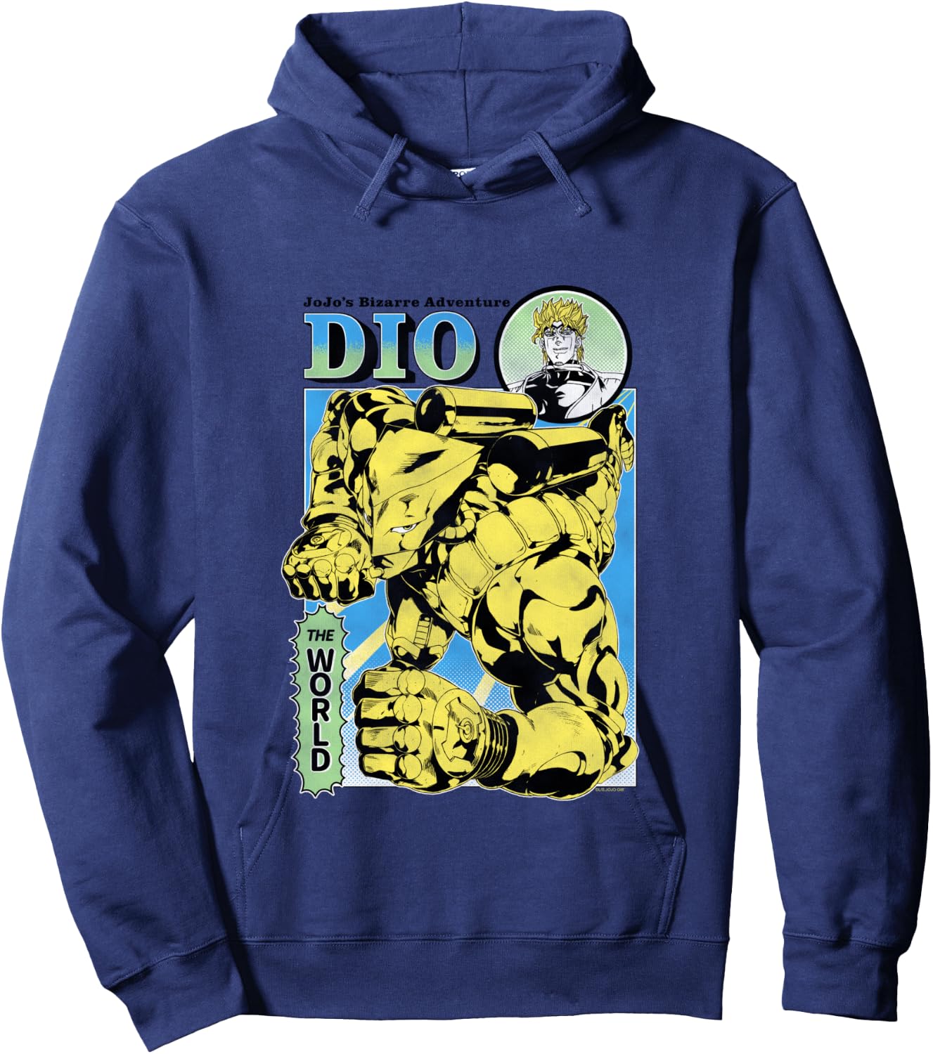 JoJo's Bizarre Adventure Part 3 DIO & The World Illustration Hoodie - Hoodie | Navy
