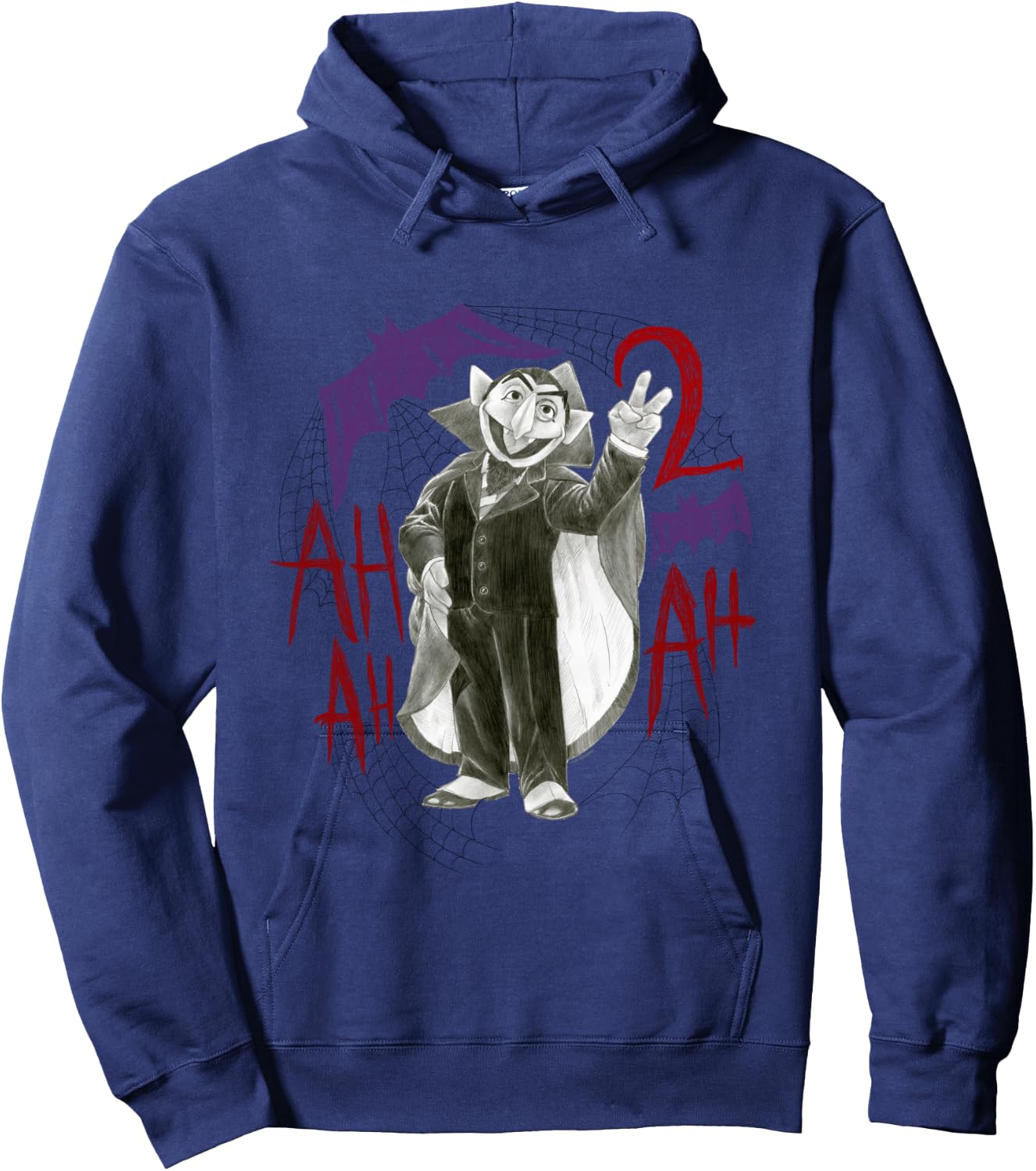 Sesame Street The Count 2Ah Ah Hoodie - Hoodie | Navy