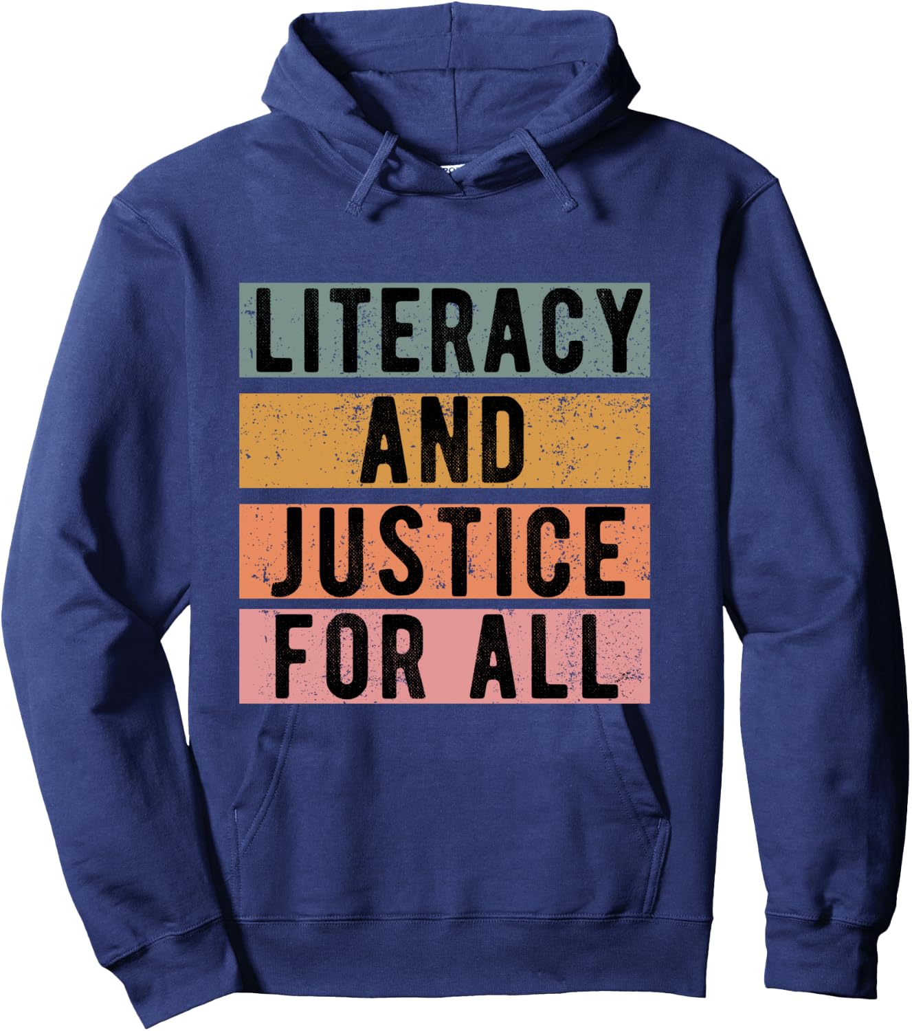 Literacy and Justice For All Read Banned Books Banning Books Hoodie - Hoodie | Navy