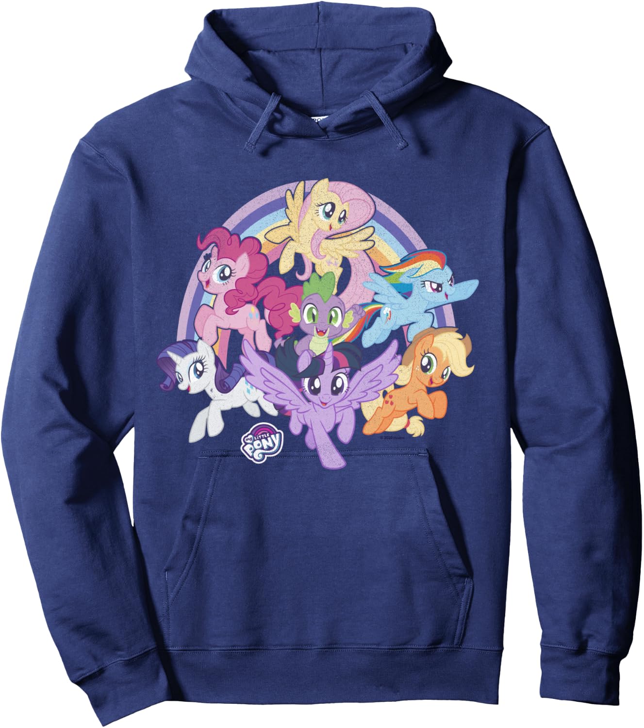 My Little Pony: Friendship Is Magic Rainbow Pony Group Shot Hoodie - Hoodie | Navy