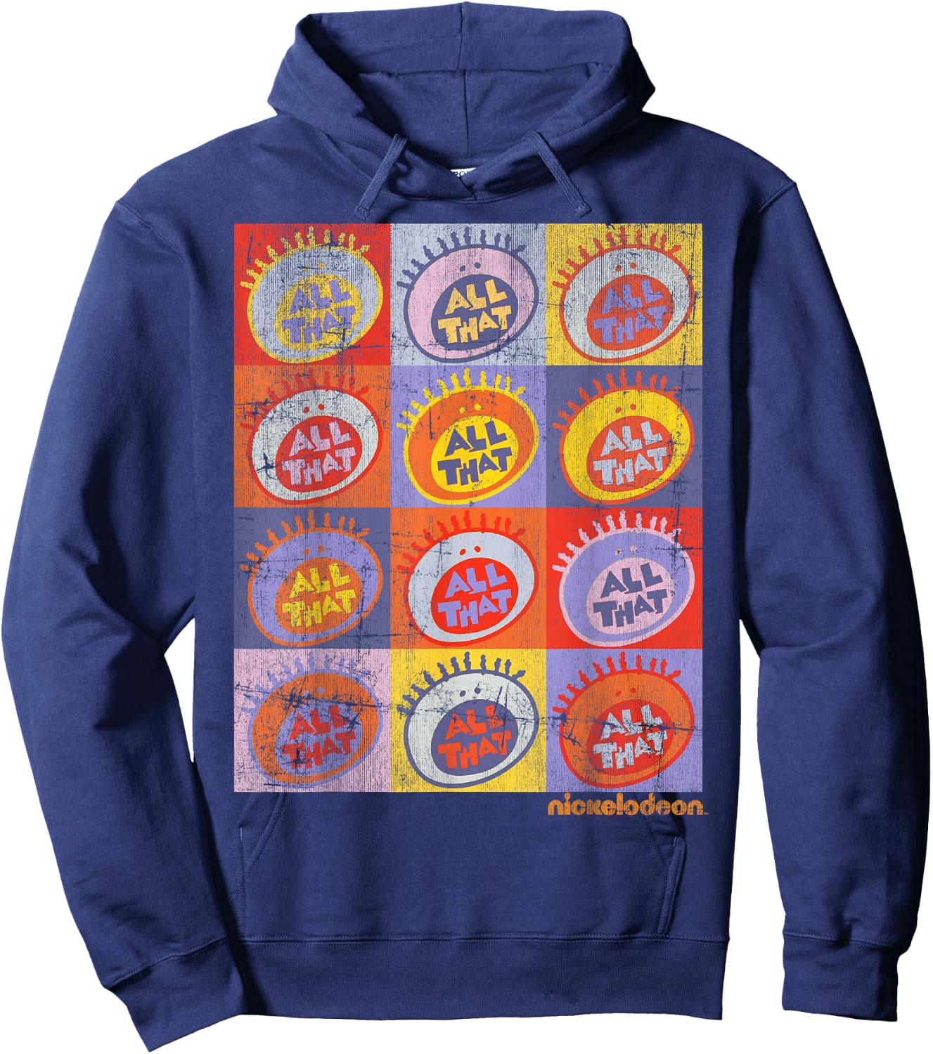 All That Classic Vintage Logo Panels Hoodie - Hoodie | Navy