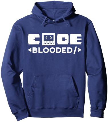 Code-Blooded Sayings Coding Coder Code Programmer Hoodie - Hoodie | Navy