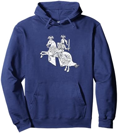 Retro Knight in Shining Armor Vintage Hero Hoodie - Hoodie | Navy