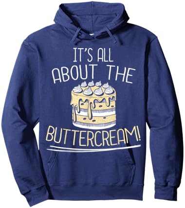 Buttercream Bakery and Baking Lover Baker Gifts Hoodie - Hoodie | Navy