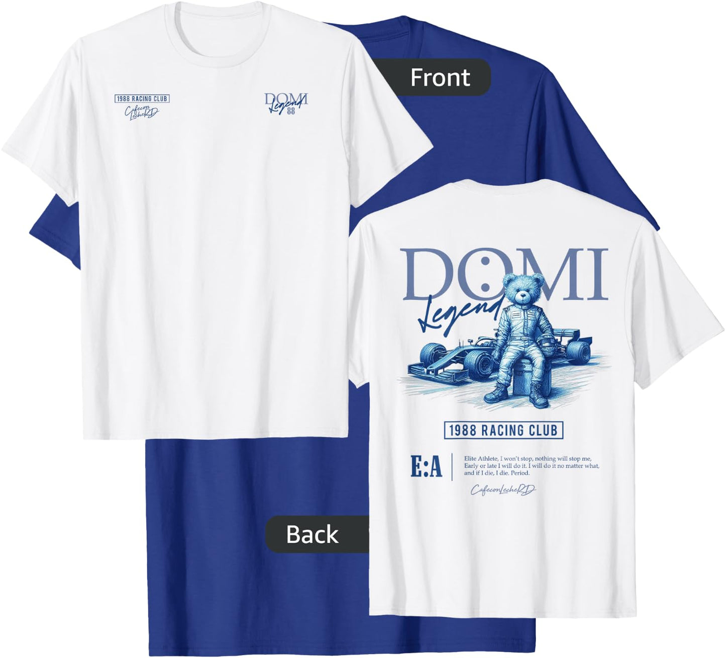 Vintage Team Merchandise for Racing Cars Fan Graphic T-Shirt - T-Shirt | Royal