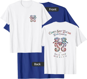 JCombs: Cabo San Lucas, Mexico, Seahorses (Art on back) T-Shirt - T-Shirt | Royal