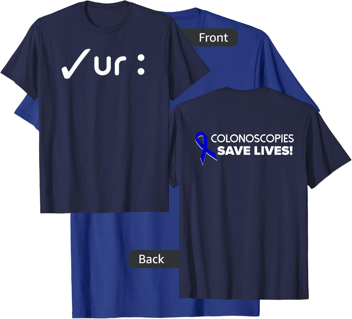 Marcie K - Colon Cancer Awareness Colonoscopies Check UR : T-Shirt - T-Shirt | Royal