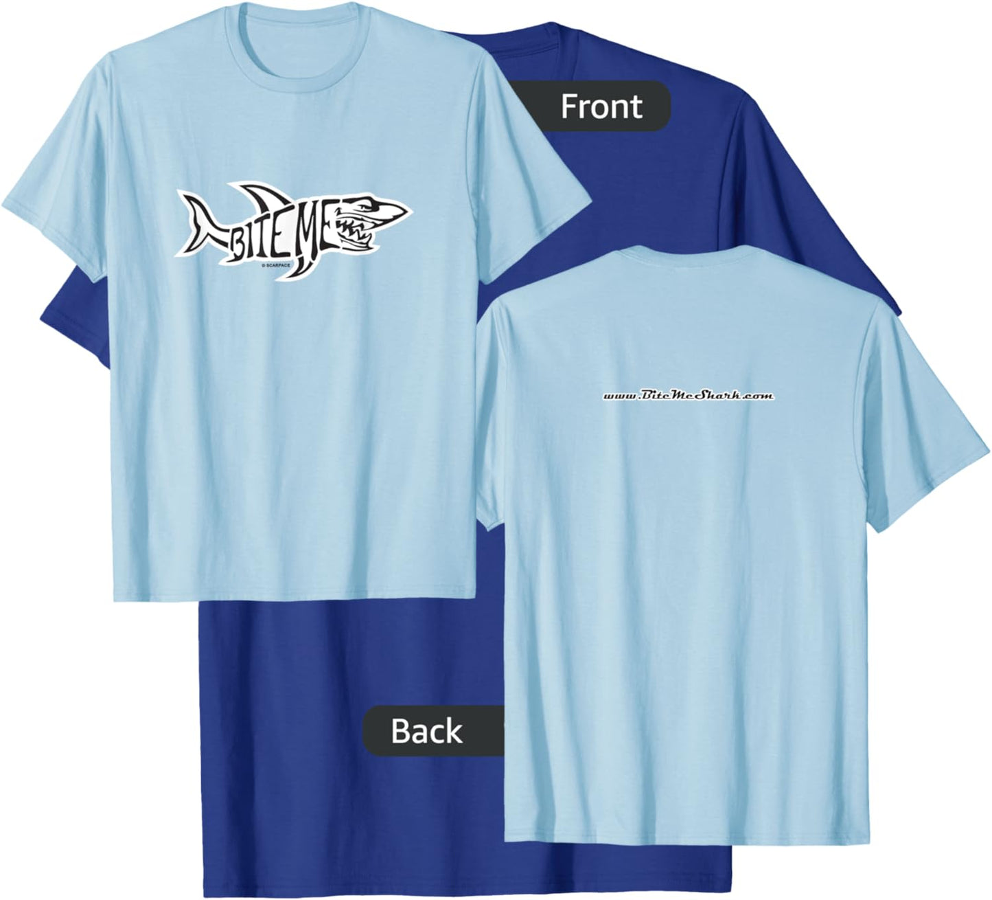 Original Bite Me Shark, Official Classic Retro Fishing T-Shirt - T-Shirt | Royal