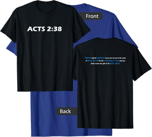 Acts 2:38 In Jesus Name Bible Verse T-Shirt - T-Shirt | Royal