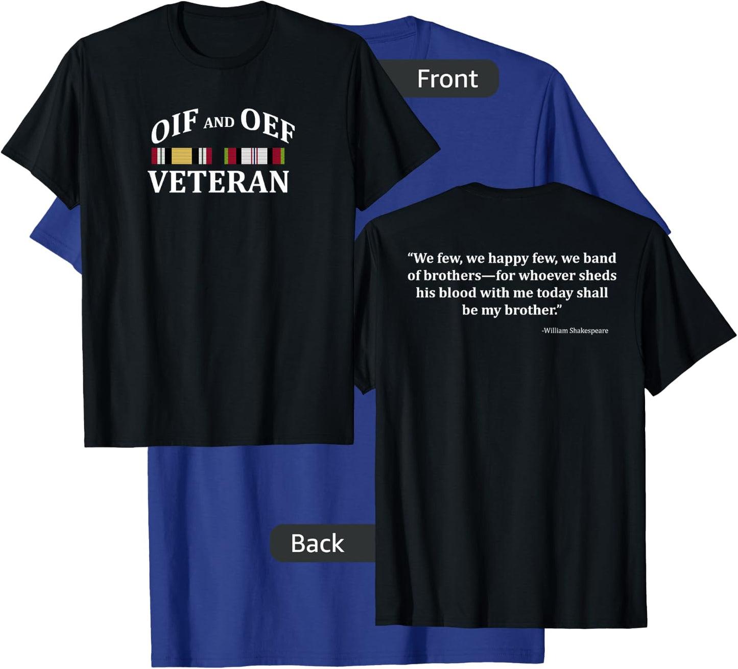 OIF and OEF Veteran Veteran's Day T-Shirt - T-Shirt | Royal